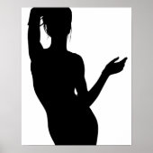 Poster Illustration de mode silhouette (Devant)