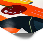 Poster Illustration de Motif de fruits tropicaux dynamiqu (Coin)