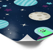 Poster Illustration de motif spatial (Coin)