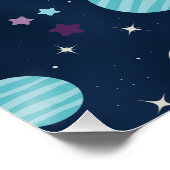 Poster illustration de motif spatial (Coin)