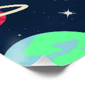 Poster Illustration de motif spatial (Coin)