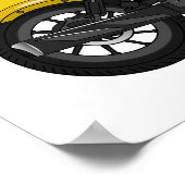 Poster Illustration de moto Cruiser (Coin)