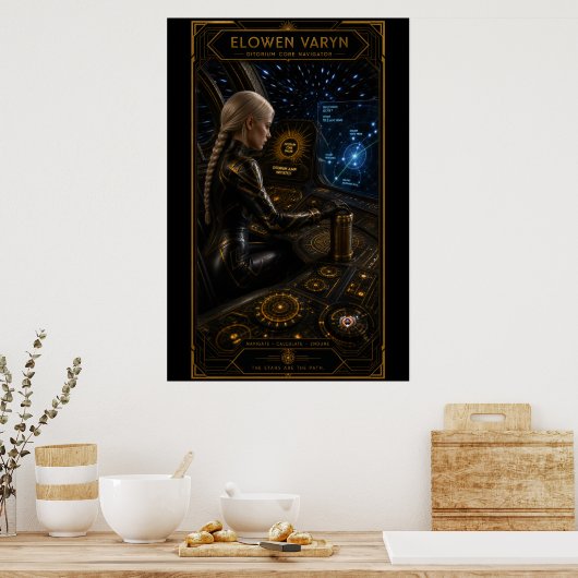 Poster Illustration de navigation dans l'hyperespace d'El (Cuisine)