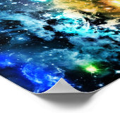 Poster Illustration de nébuleuse de l'espace de galaxie c (Coin)