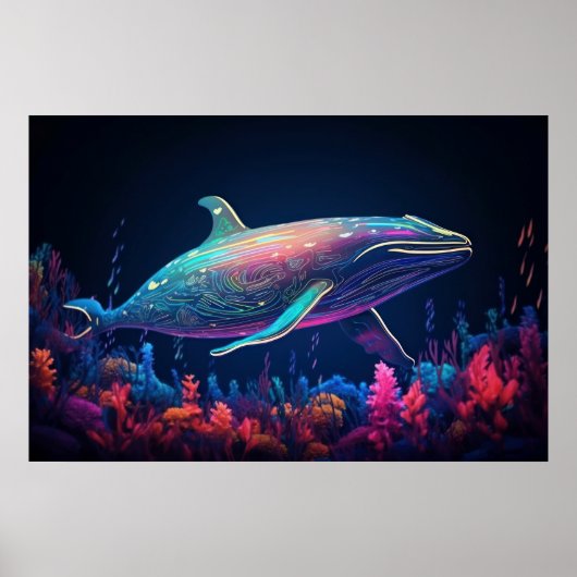 Poster Illustration de néon esthétique (Devant)