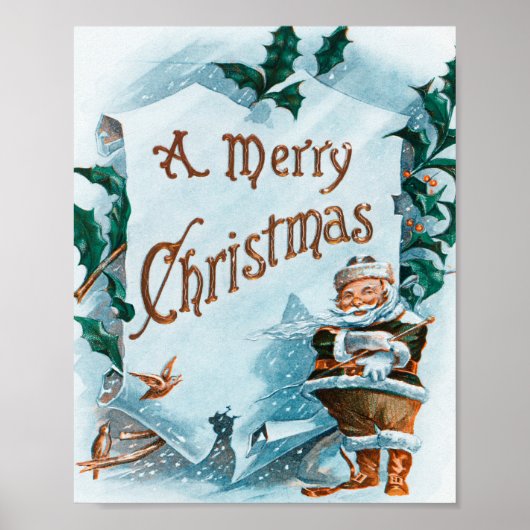 Poster Illustration de Noël Clause Holiday (Devant)