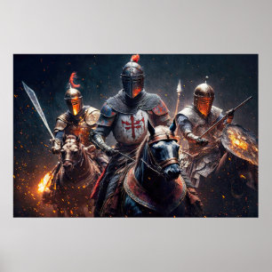 Poster Illustration de Nous chevauchons après minuit
