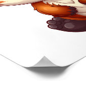 Poster Illustration de panda rouge caricature (Coin)