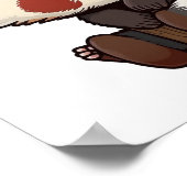 Poster Illustration de panda rouge caricature (Coin)