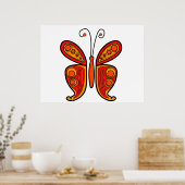 Poster Illustration de papillon orange (Cuisine)