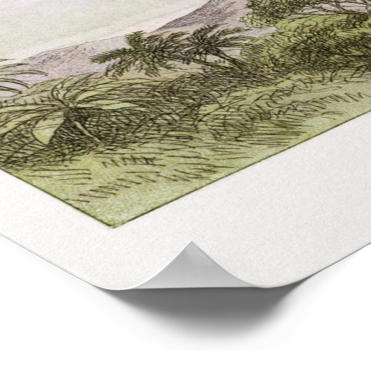 Poster Illustration de papillon vintage (Coin)