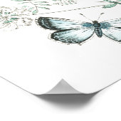 Poster Illustration de papillons vintage (Coin)