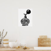 Poster Illustration de parfum vintage noir et blanc (Cuisine)