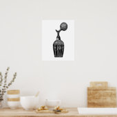 Poster Illustration de parfum vintage noir et blanc (Cuisine)