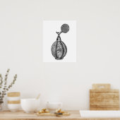 Poster Illustration de parfum vintage noir et blanc (Cuisine)