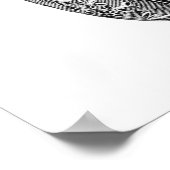 Poster Illustration de parfum vintage noir et blanc (Coin)