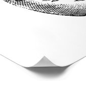 Poster Illustration de parfum vintage noir et blanc (Coin)