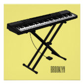 Poster Illustration de piano clavier (Devant)