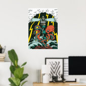 Poster Illustration de pieuvre (Bureau à domicile)