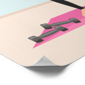 Poster Illustration de Poids de levage de la fille d'ajus (Coin)