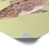 Poster Illustration de poisson mérou (Coin)