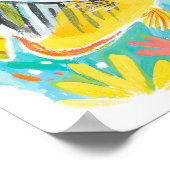 Poster Illustration de poisson tropical jaune (Coin)