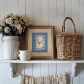 Poster Illustration de poulet rustique