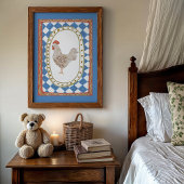 Poster Illustration de poulet rustique