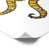 Poster Illustration de poulpe à anneau bleu (Coin)