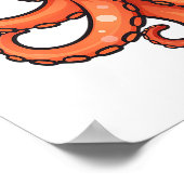 Poster Illustration de poulpe de dessin (Coin)