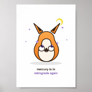 Poster Illustration de renard fantaisiste