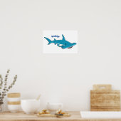 Poster Illustration de requin marteau (Cuisine)