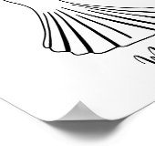 Poster Illustration de robe de mariée française dessinée (Coin)