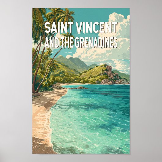 Poster Illustration de Saint-Vincent-et-les-Grenadines (Devant)
