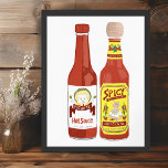 Poster Illustration de sauce chaude pour chats épicés mûr<br><div class="desc">Épicez votre vie avec cette affiche chaude et épicée. Et n'oubliez pas de consulter ma boutique pour plus de designs ! Customisez-le avec votre propre texte aussi !</div>