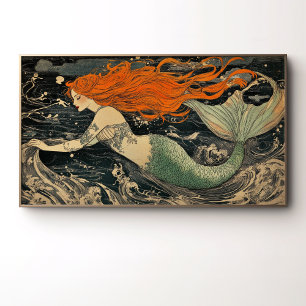 Poster Illustration de sirène envoûtante