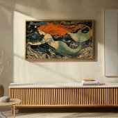 Poster Illustration de sirène fascinante