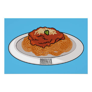 Poster Illustration de Spaghetti