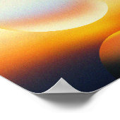 Poster Illustration de sphère de coucher de soleil abstra (Coin)