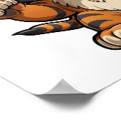 Poster Illustration de tigre de dessin (Coin)