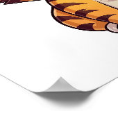 Poster Illustration de tigre de dessin (Coin)