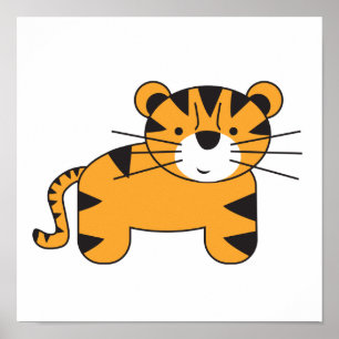 Poster Illustration de tigre par Lorena Depante