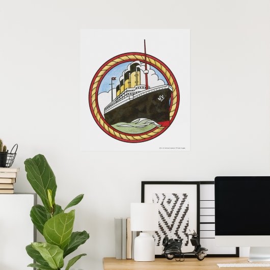 Poster Illustration de Titanic (Bureau à domicile)
