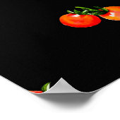 Poster Illustration de tomates cerises. Aquarelle transpa (Coin)