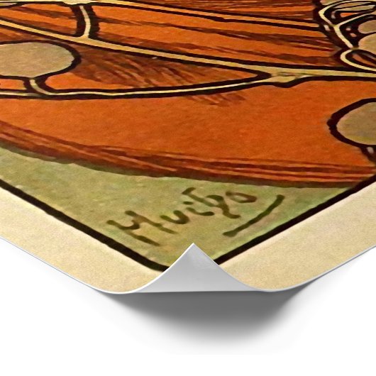Poster Illustration de Topaz par Alphonse Mucha (Coin)