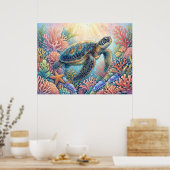 Poster Illustration de tortue (Cuisine)