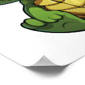 Poster Illustration de tortue caricaturale (Coin)