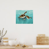 Poster Illustration de tortues marines (Cuisine)