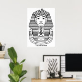 Poster Illustration de Toutankhamon (Bureau à domicile)