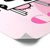 Poster Illustration de vache caricaturale avec les coeurs (Coin)